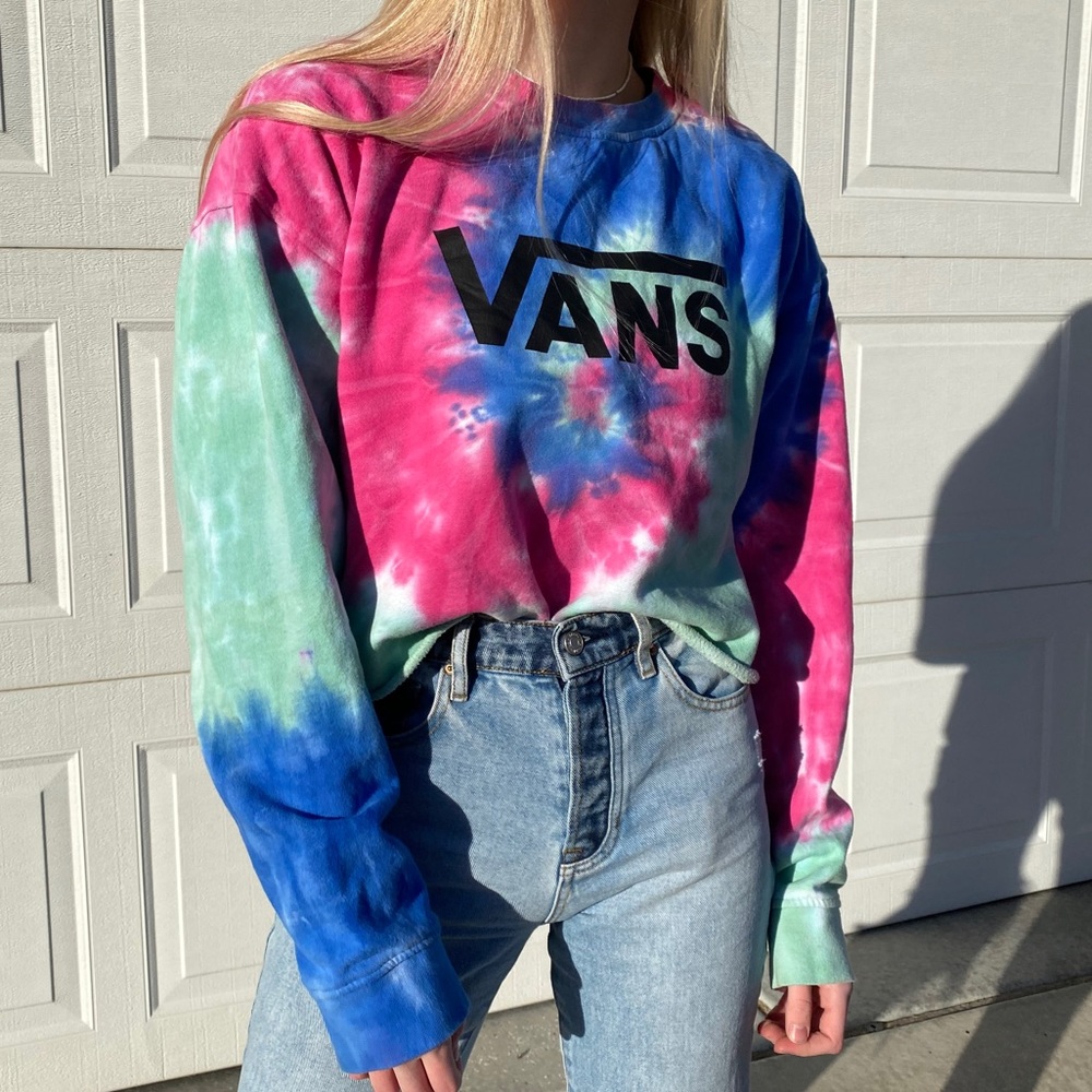 tie dye vans sweatshirt